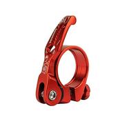 Colliers De Selle Pour VéLo MTB Pince de tige bicyclettes à la libération rapide sellette cyclisme ultra-légère Montage du support 31.8mm 34.9mm Accessoires vélo(31.8mm Red)