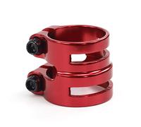 Colliers De Selle Pour VéLo Pince de collier tige selle Double en aluminium 27.2/31.8mm 31.8/34.9mm 30. for vélo route vtt cadre carbone d'équilibre(Red 31.6 34.9mm)