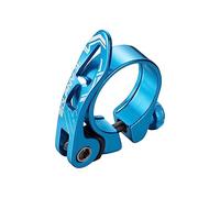 Colliers De Selle Pour VéLo Vtt à dégagement rapide tige de selle Tube en aluminium vélo serrage tuyau collier boulon 31.8 34.9(Blue-31.8)