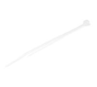 StarTech.com 10cm(4") Cable Ties, 2mm(1/16") wide, 22mm(7/8") Bundle Diameter, 8kg(18lb) Tensile Strength, Nylon Self Locking Zip Ties with Curved Tip, 94V-2/UL Listed, 100 Pack, White - Nylon 66 Plastic - TAA (CBMZT4N) - attache câble - Conformité TAA