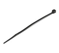 StarTech.com 4"(10cm) Cable Ties, 1/16"(2mm) wide, 7/8"(22mm) Bundle Diameter, 18lb(8kg) Tensile Strength, Nylon Self Locking Zip Ties with Curved Tip, 94V-2/UL Listed, 100 Pack, Black - Nylon 66 Plastic - TAA (CBMZT4B) - attache câble - Conformité TAA