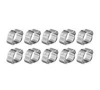 Colliers de serrage 143, 10 pièces, acier inoxydable zingué, 5-23mm, pour Tube de tuyau d'essence Fule(7-9Mm), Argenté