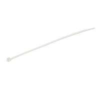 StarTech.com 15cm(6") Cable Ties, 3mm(1/8") wide, 39mm(1-3/8") Bundle Diameter, 18kg(40lb) Tensile Strength, Nylon Self Locking Zip Ties with Curved Tip, 94V-2/UL Listed, 100 Pack, White - Nylon 66 Plastic - TAA (CBMZT6N) - attache câble - Conformité TAA
