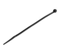 StarTech.com 15cm(6") Cable Ties, 3mm(1/8") wide, 39mm(1-3/8") Bundle Diameter, 18kg(40lb) Tensile Strength, Nylon Self Locking Zip Ties with Curved Tip, 94V-2/UL Listed, 100 Pack, Black - Nylon 66 Plastic - TAA (CBMZT6B) - attache câble - Conformité TAA