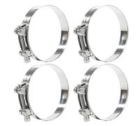 Colliers de Serrage à Boulon en T, 104-112mm Collier d'échappement Universel pour Voitures et Motos, 304 Acier Inoxydable Colliers de Manchon (4 Pièces)