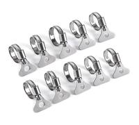 Colliers de serrage à clé, 304 Stainless Steel Spiral Key Hose Clamp Kit 20 Pcs Silver Multiple Sizes(25-38mm (20pcs))