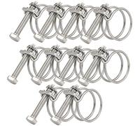 Colliers de serrage à double câble de 50-55 mm, 10 clips de tuyau en acier inoxydable 201, attache universelle pour tuyauterie réglable (lot de 10)