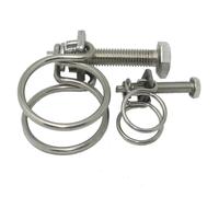 Colliers de serrage à Double fil robustes, réglables, for le travail du bois, matériel de fixation de plomberie, 16-100mm(Dia.56-59mm)