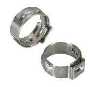 Colliers de serrage à oreille unique, 25 pièces, 5,8-23,5 mm, en acier inoxydable 304, kit d'assortiment d'anneaux de serrage à oreille continue(25pcs 8.8-10.5mm)