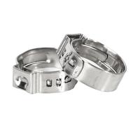 Colliers de serrage à oreille unique, 62 pièces, 5,8-23,5 mm, en acier inoxydable 304, à serrage continu, anneaux de serrage for l'étanchéité