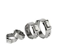 Colliers de serrage à oreille unique, en acier inoxydable, 5,8-23,5 mm, pour raccords de tubes, 12 et 14,5 mm (2 pièces)