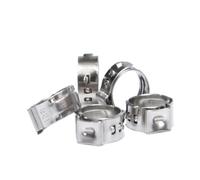 Colliers de serrage à une oreille en acier inoxydable 304, 5,6 mm à 60 mm, 5 à 10 pièces, clips SS304, colliers de serrage à une oreille, colliers de serrage à variation continue(5.8-7mm 10PCS)