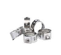 Colliers de serrage à une oreille en acier inoxydable 304, 5,6 mm à 60 mm, 5 à 10 pièces, mini-clips SS304, colliers de serrage à une oreille, en continu(39.3-42.5mm 5pcs)