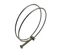 Colliers de serrage à vis à double fil 150-160mm en acier inoxydable pour conduits et chauffage et ventilation x1