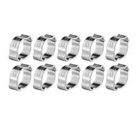 Colliers de serrage, Akozon 1 pièces en acier inoxydable plaqué zinc collier de serrage à deux oreilles 5-23mm collier de conduite de carburant pour Tube de tuyau d'essence Fule(11-13MM)