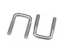 Colliers de serrage carrés M10 en acier inoxydable 304, boulons en U à angle droit et colliers de serrage for tubes, lot de 2, colliers de serrage résistants à la corrosion(M10*80 * 100)