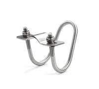 Colliers de serrage, colliers, 1 jeu en acier inoxydable 304, double boulon forme U, collier croisé cerceau for élevage porcs et serre(M8X25X20)