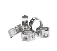 Colliers de serrage, colliers, 5 à 10 pièces en acier inoxydable 304,6 mm 60, une oreille SS304, petits clips, collier continu(19.422.6mm 5pcs)