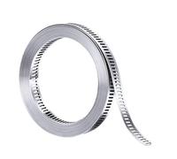 Colliers de serrage en acier inoxydable 304, 3.5M, sangle avec 8 attaches, colliers de serrage à vis sans fin réglables, conduit de tuyau d'engrenage à vis sans fin, 11.5 pieds