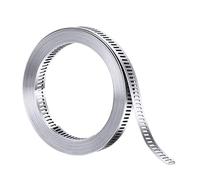 Colliers de serrage en acier inoxydable 304, 3.5M, sangle avec 8 attaches, colliers de serrage à vis sans fin réglables, conduit de tuyau d'engrenage à vis sans fin, 11.5 pieds