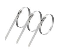 Colliers de serrage en acier inoxydable, Attaches de câble autobloquantes en acier inoxydable 304, for câblage plateau extérieur, 7,9x(150-500) mm(7.9x150mm)