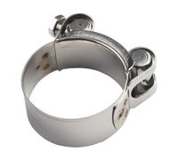 Colliers de serrage en acier inoxydable, clips de tuyau d'échappement robustes en T, colliers de fixation de tube, fixations métalliques, pinces de réparation, outils, quincaillerie, 40, 43 mm