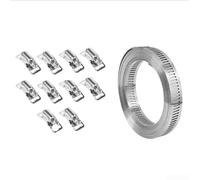 Colliers de serrage en acier inoxydable pour maintenir l'intégrité du joint sur les tuyaux d'entrée turbo et refroidisseur intermédiaire (5 m + 10 têtes)