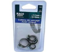 Colliers de serrage en acier - RACO EXPERT - 5 mm - Lot de 4 assortis - 2 en 7-11 mm - 2 en 10-19 mm