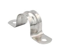 Colliers de serrage en forme de U, 2/10 pièces, 5-100 mm, en acier inoxydable, deux trous, for conduit, tuyau d'eau, plomberie, colliers de serrage(M5 10pcs)