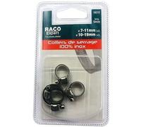 Colliers de serrage en inox - RACO EXPERT - 5 mm - Lot de 4 assortis - 2 en 7-11 mm - 2 en 10-19 mm