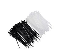 Colliers de serrage en nylon, attaches zippées résistantes, 500 pièces, autobloquantes noires for attacher des fils métalliques plastique(White,200mm)