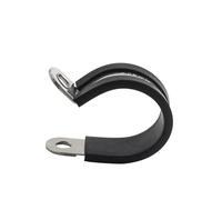 Colliers de serrage en P revêtus de caoutchouc en acier inoxydable 304 de type R, collier de serrage for tuyau de montage de câble, collier de serrage fixe for tuyau, support de tuyau(Dia30(3pcs))