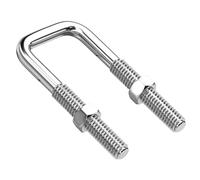 Colliers de serrage en U for tubes carrés acier inoxydable 304, lot 2, équerres à angle droit M6 avec écrous hexagonaux for montage sur tube et cadre(M6*80 * 100 [1 set])