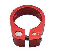 Colliers de serrage fiables en alliage d'aluminium pour vélos avec un tube de 28 à 6 mm de diamètre (rouge)
