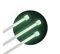 Colliers de serrage fluorescents ERKO 200 mm x 3,6 mm 100 pièces Blanc Résistant aux intempéries, haute visibilité, pour projets de bricolage et artisanat créatif, résistant aux UV