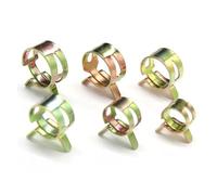 Colliers de serrage for tuyaux, diamètre intérieur 5 mm à 25 mm, 65 MN, acier au manganèse galvanisé, ressort élastique, boucle for tuyau d'eau, lot de 10, 20 ou 50 pièces(ID 9mm x 20pcs)