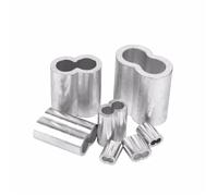 Colliers de serrage M1.0 .2 .5 M2 M3 M4 M5 M6, gaine en aluminium à double trou, embout for câble métallique, attaches, manchon sertissage, pince sertir Pour CâBles En Acier, CâBle MéTallique