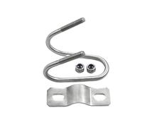 Colliers de serrage métalliques à boucle, 1 jeu de colliers serrage doubles en U acier inoxydable 304, plusieurs tailles(M6x20x20)