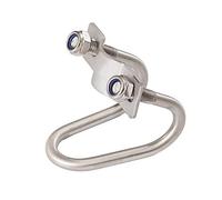 Colliers de serrage métalliques à boucle, Collier de serrage double en U acier inoxydable 304 for tubes d'aquaculture, argent, plusieurs tailles(M8-32x25mm)