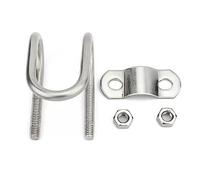 Colliers de serrage métalliques à boucle, Collier de serrage double en U acier inoxydable 304, plusieurs tailles(M6x25x32)