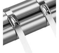 Colliers De Serrage Métalliques Attaches de câble en acier inoxydable, 300/50 pièces, sangles à fermeture éclair en métal for anneau de fixation autobloquant(4.6x150mm,300PCS)