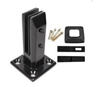 Colliers de serrage modernes en verre trempé noir pour 7,6 cm et 3,5 cm en verre trempé de 16 cm, clips pour garde-corps de jardin, balcon, piscine, clôture, supports en acier inoxydable