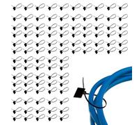 Colliers de serrage pour câbles, 100 pièces, colliers de serrage fins - Attaches autobloquantes pour gestion des câbles adaptées pour atelier de travail jardin intérieur extérieur