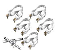 Colliers de serrage pour pannes de serre - Ensemble de connecteurs de pannes en aluminium cinq pièces, connecteurs de tuyaux de grille pour l'assemblage de cadres et la construction de structures | Se