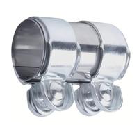 Colliers de Serrage pour Tuyaux d'Échappement Ø 55 x 95 mm, Acier Inoxydable Universel Manchon Echappement avec Double Collier (1, Ø 60mm / L: 125mm)
