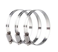 Colliers de serrage réglables en acier inoxydable 152, 5/10 pièces, 8 à 304mm, for conduite de carburant, taille de ver, cerceau(130-152mm 5pcs)