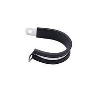 Colliers de serrage réglables en acier inoxydable, 2 pièces, Clips P doublés de caoutchouc for un montage sécurisé des câbles et des supports de tubes(8MM)