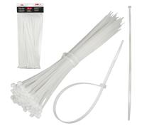 Maclean MCTV-463W Lot de 100 serre-câbles résistants aux UV Blanc 3,6 x 250 mm