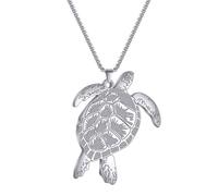 Colliers de Tortue de Tortue de mer en Acier Inoxydable Pendants d'animaux de mer océan