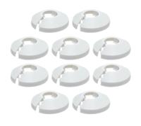 Colliers de Tuyau de Radiateur Couvercle,Radiateur Cache Tuyau,Colliers de Pipe Couvercles,Pipe Plastique Décoration Cache,Tuyaux Plomberie pour Tuyau de Chauffage D'eau 16 mm,10 Pièces,Blanc